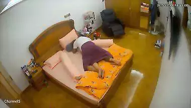 Couple in bedroom sex with hot wife showing big ass