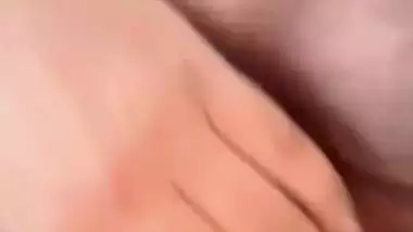 Huge ass busty girl in horniness rubbing pussy