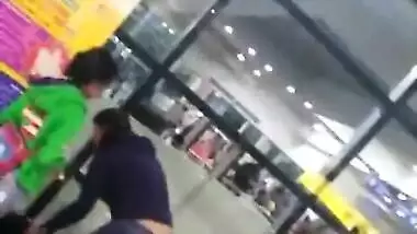 Desi aunty special show in public place