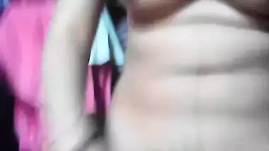 Model with natural breasts wants sex when she touches nipples and twat