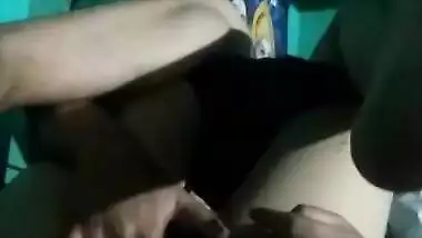 Young Desi village girl showing her hairy pussy