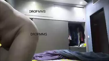 Chubby MILF after bath dress wear caught by stepson