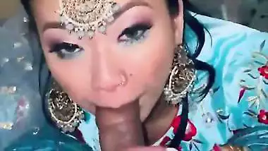 Kathmandu lady gives a Nepali blowjob to her Indian husband