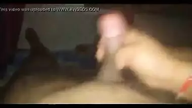 Horny housewife handjob to hubbyâ€™s brother