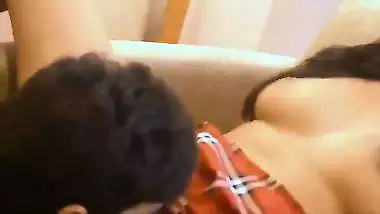 Brother licks his sister’s wet pussy in the xxx clip