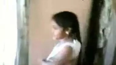 India girl with her bf in hotel