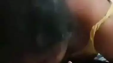 Milf licks honey from a dick in Tamil aunty sex MMS