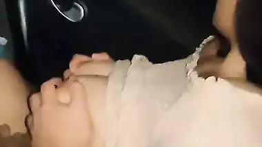 Outdoor sex mms of a Delhi girl sucking dick in a car
