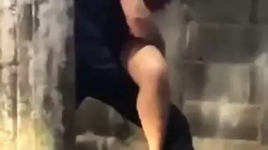 Outdoor quickie sex action has been caught on livecam