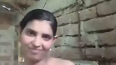 Village girl striptease cute boobs showing for lover