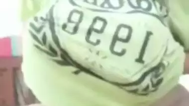 Plump Desi wench with shaved cunt shows off her natural XXX melons