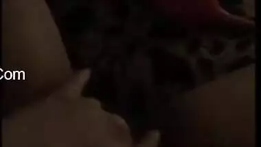 Young gal in red lingerie teases her XXX Desi pussy for the camera