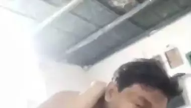 Horny Jija chews big boobs of Sali in a local bf video