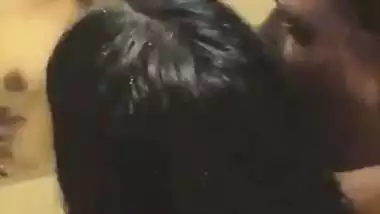 Husband and wife’s desi chudai in front of the mirror