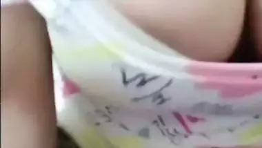 Huge milky boobs popping out â€“ sexy Indian girlfriend