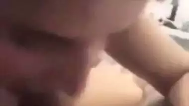 Delhi girl goes down and gives an erotic Indian blowjob