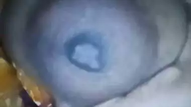 Village girl at night on video call shows nude body