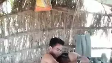 Cheating Indian wife outdoor sex with young office lover