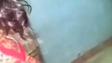 Wife romance and sex with husband with video call to lover