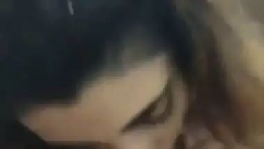 Sexy babe sucks lover’s dick and fucks in the doggy style