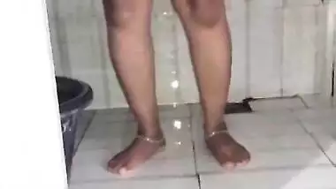 Mature bath capture by hubby