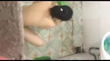 My real cousin sister caught naked taking shower