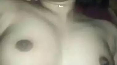 Horny lover plays with his Nude Indian GF’s boobs and pussy